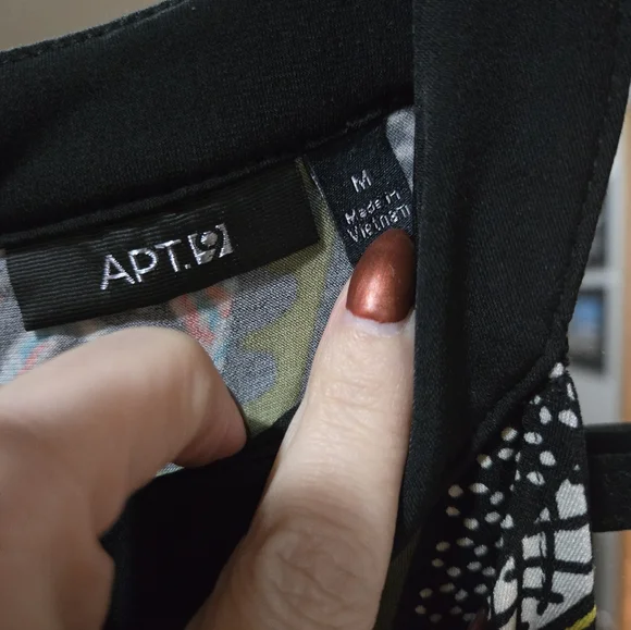 Apt. 9 Black and Multicolor Geometric Mini Dress - Picture 3 of 3